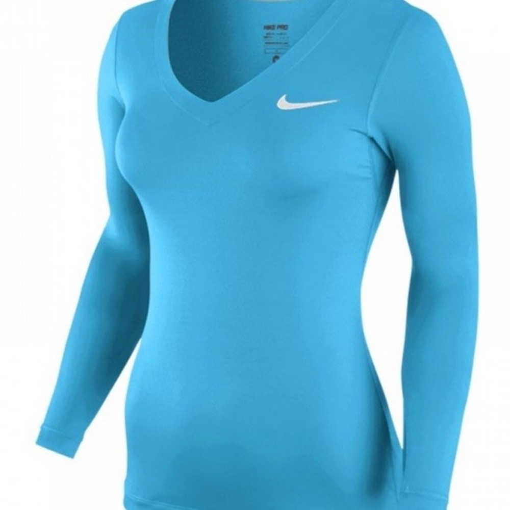 Nike Dri-Fit Long Sleeve V-neck Top M